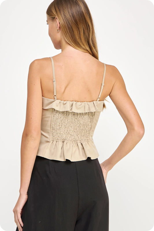 Button Down Corset Top