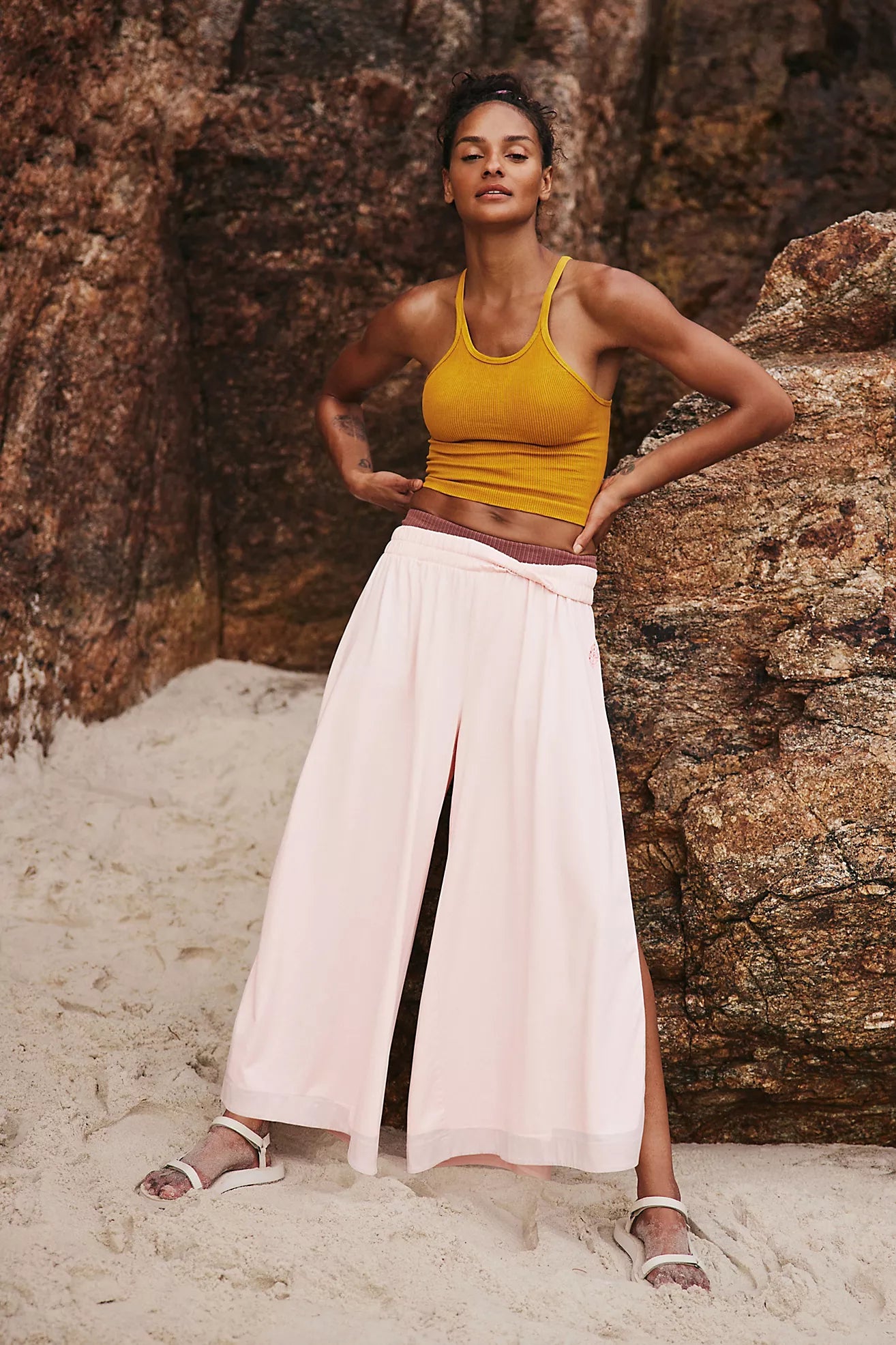 Free People Hot Shot Slit Wide Leg Pants – Libby Story
