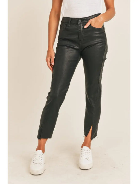 Sadie & Sage Girl On Top Coated Denim Stretch Pant