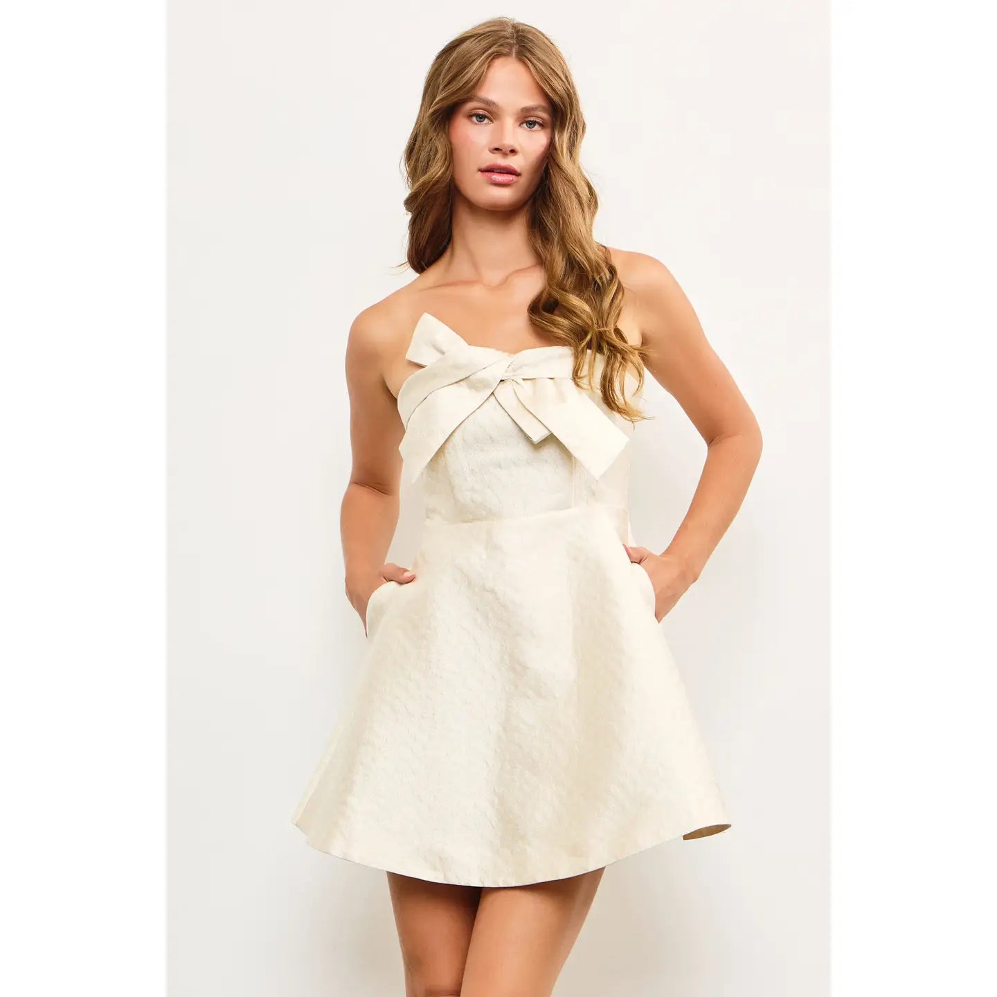 Tie Detailed Embo Dizzy Floral One Shoulder Dress – Libby Story Tie Detailed Embo Dizzy Floral One Shoulder Dress – Libby Story