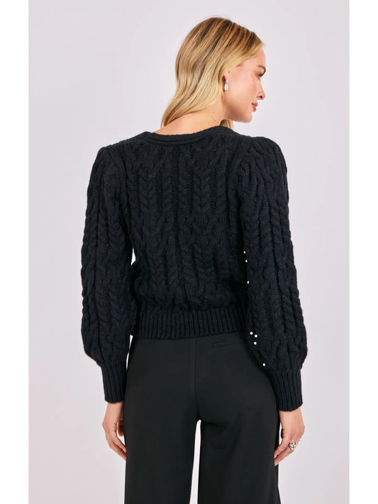 Sadie & Sage Jewel Box Pearl Embellished Cardi