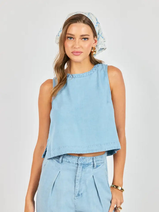 Sadie & Sage It's Pouring Sleeveless Top