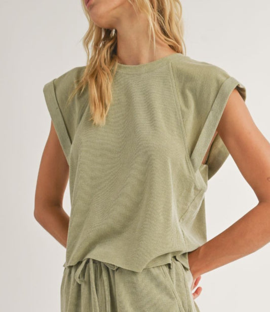 Sadie & Sage Sightseeing Cuff Sleeve Top