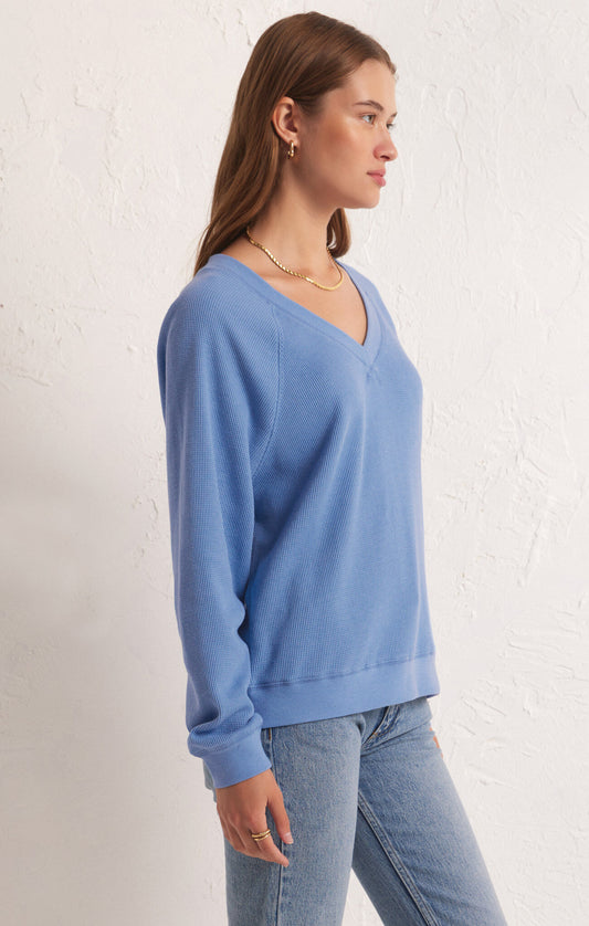 Z Supply Arlo V-Neck Waffle Top