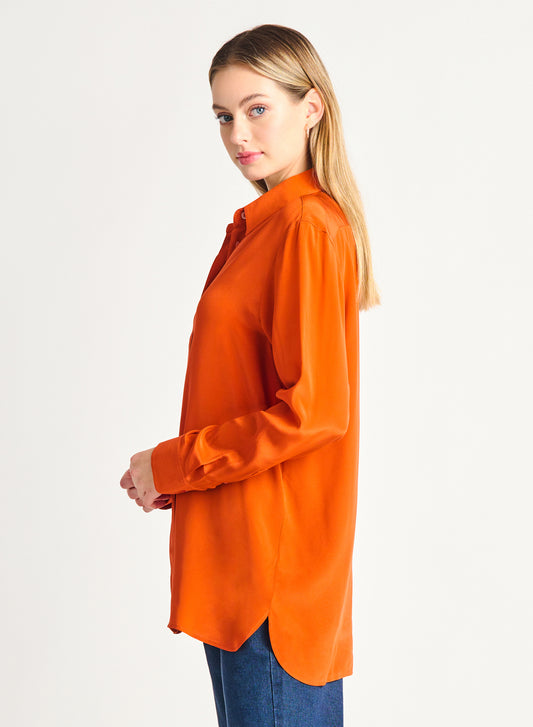 Dex Lainey Hidden Placket Button Front Blouse