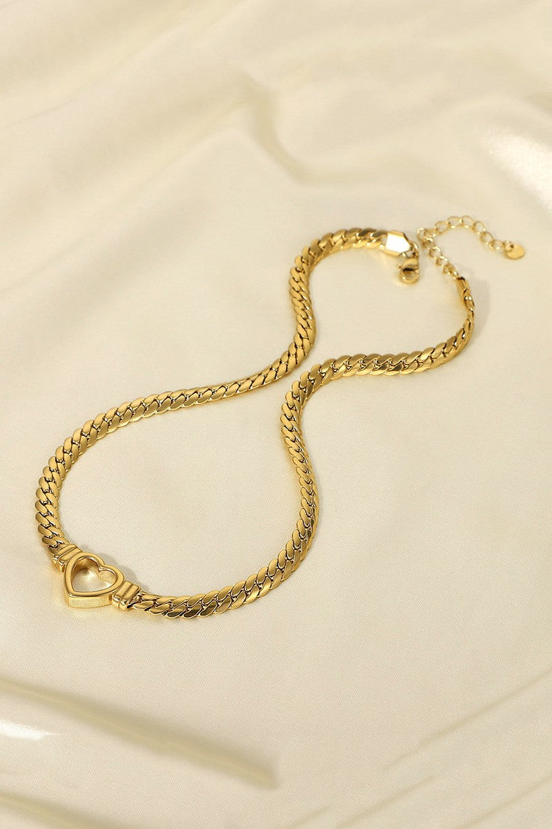 Heart Beat 18K Gold Plated Heart Necklace