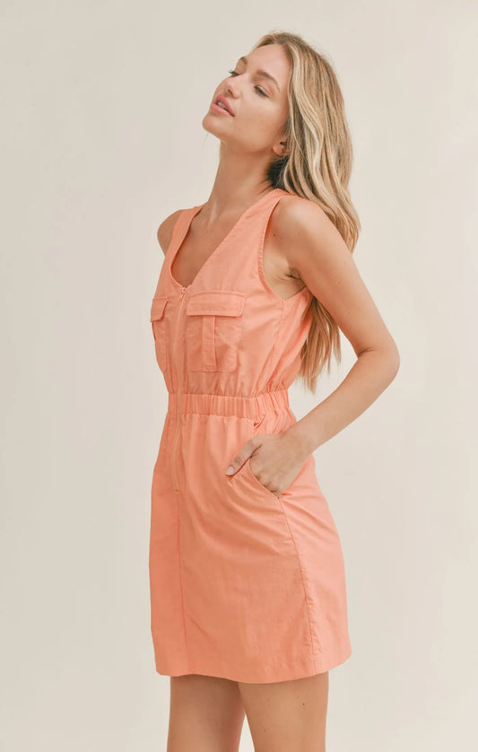 Sadie & Sage Good Energy Nylon Mini Dress