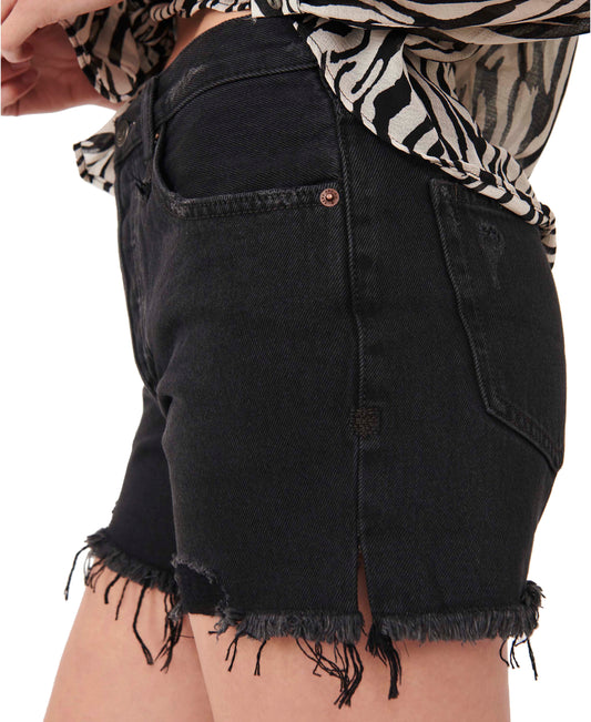 Free People Makai Black Cut Off Short