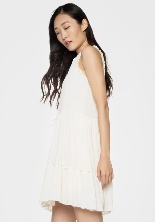 Dex Light Birch Drawstring Mini Dress