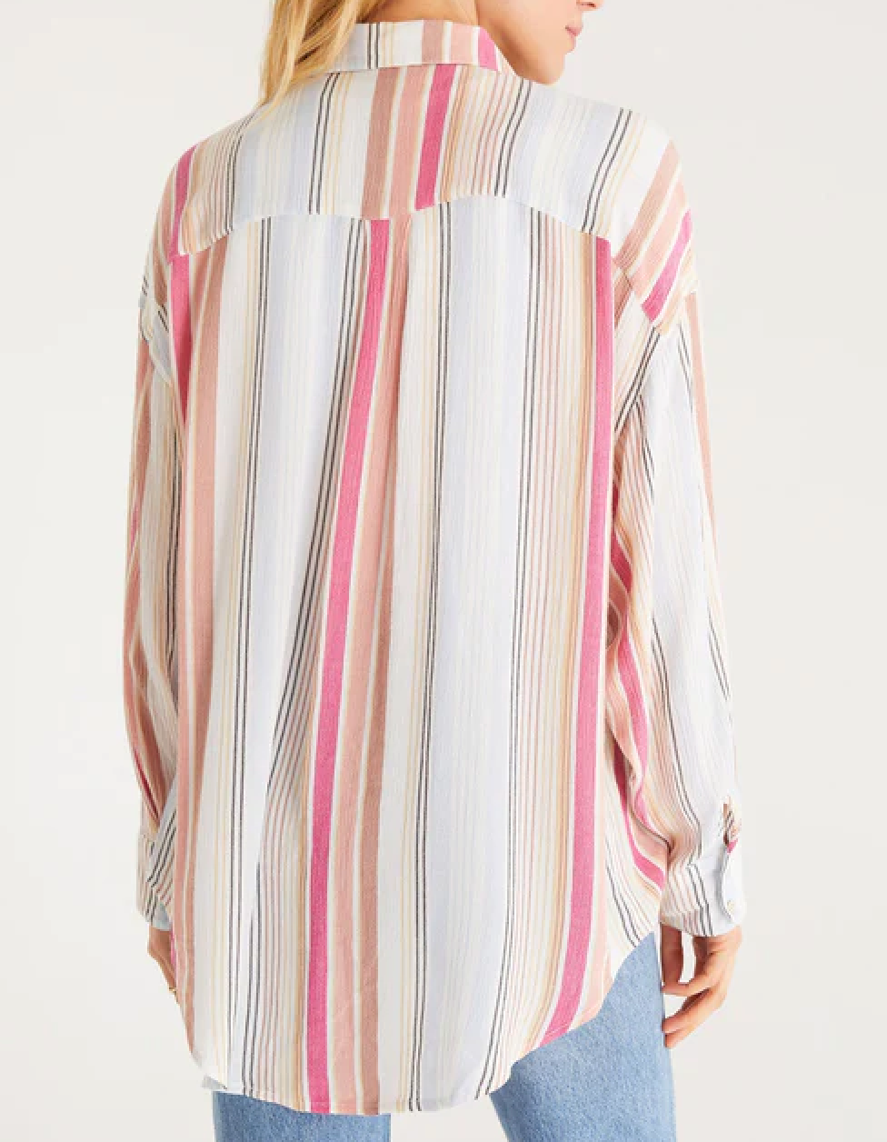 Z Supply Lalo Striped Button Up Top