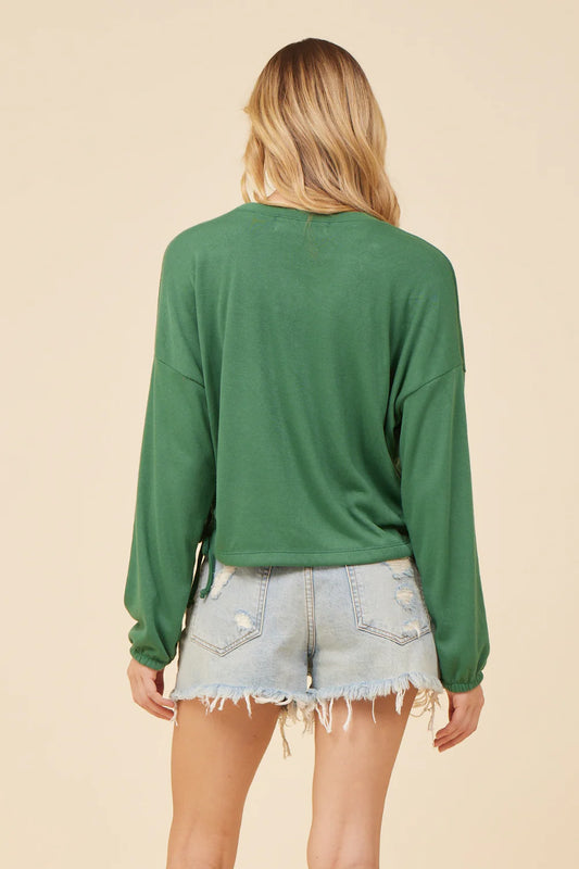 Vintage Havana Malibu Side Tie Crewneck