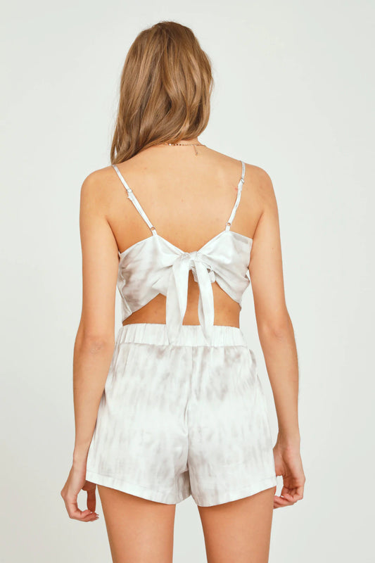 Vintage Havana Satin Tie Dye Scarf Top