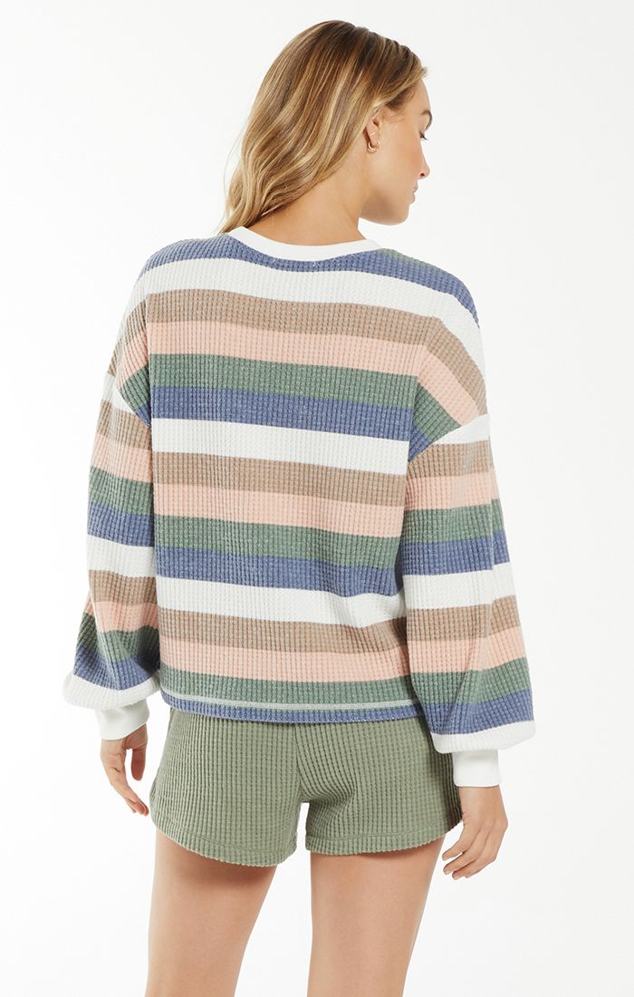 Z Supply Sedona Stripe Waffle Top