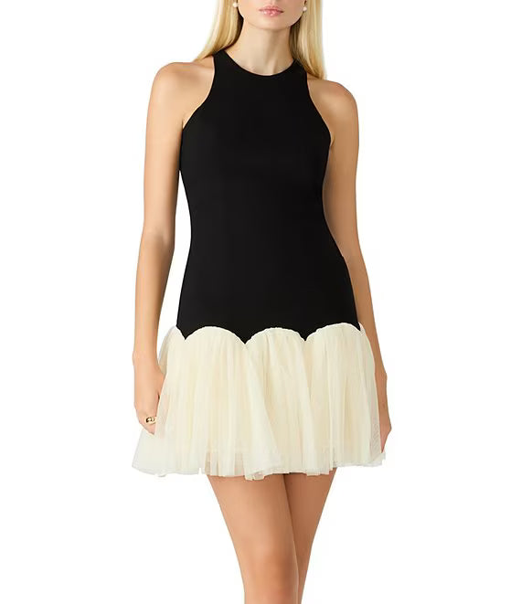 Steve Madden Nohemi Ruffle Drop Waist Dress