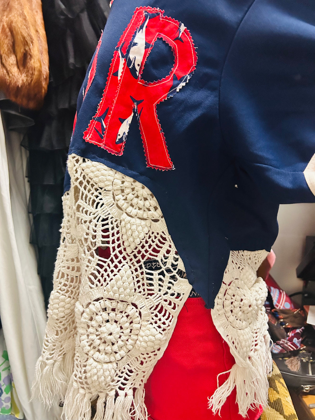 OOAK “Hell Yeah, Damn Right” Upcycled Vintage Jersey Tunic