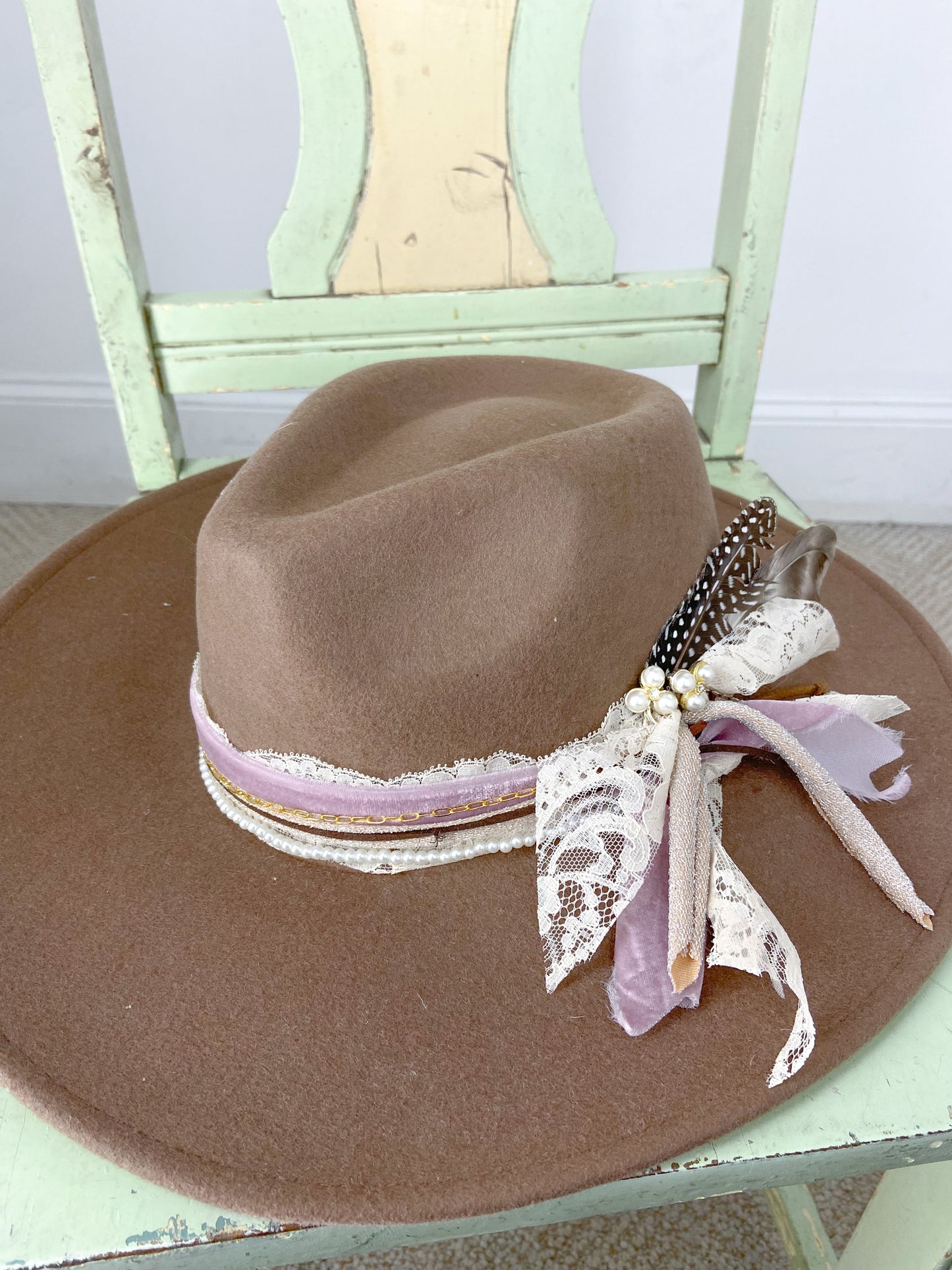 OOAK Upcycled Peter Grimm 100% Wool Hat