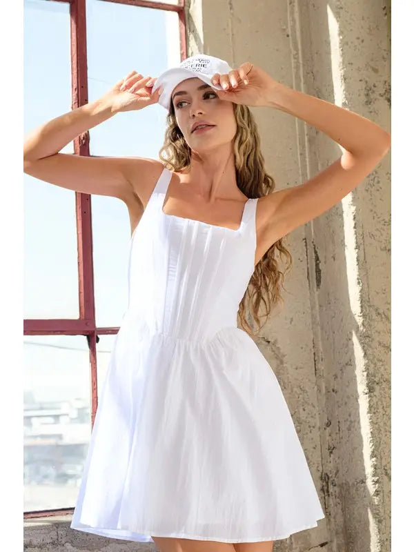 Skye Square Neck Sleeveless Mini Dress