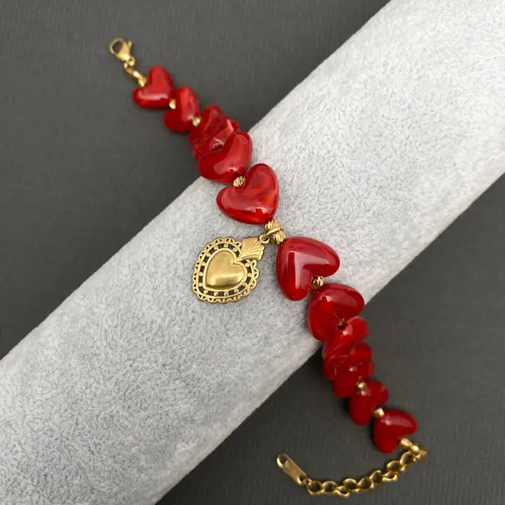 Heart Linked Bracelet