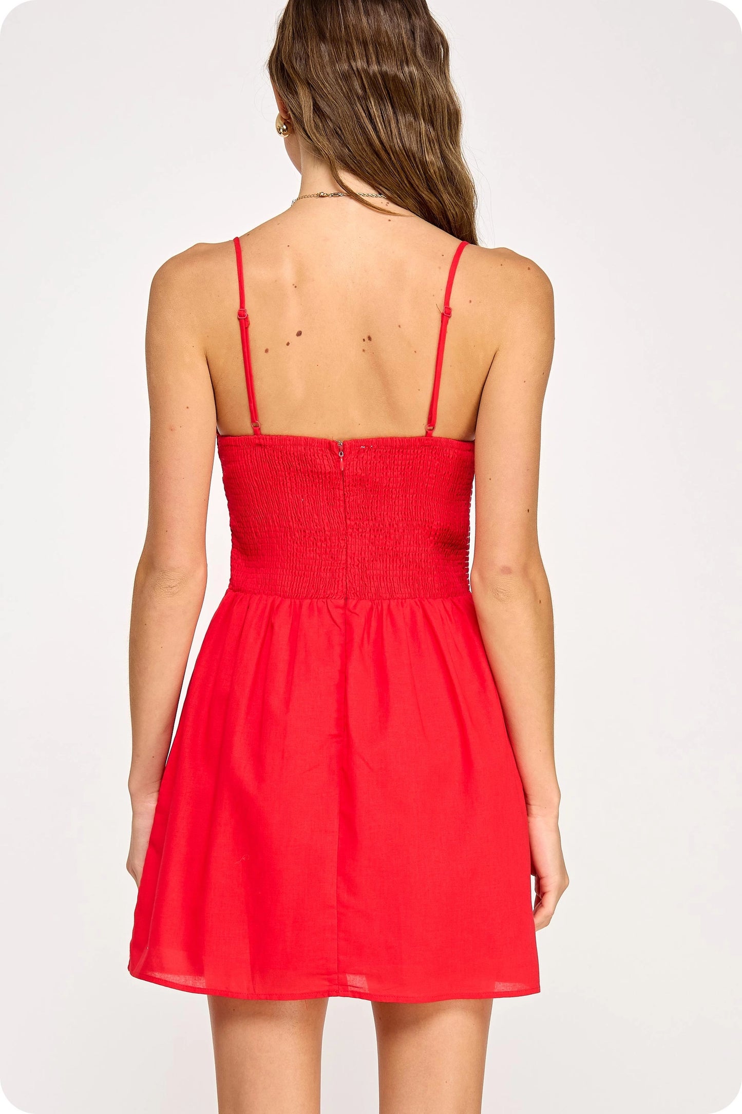 Top Stitch Bustier Sleeveless Mini Dress