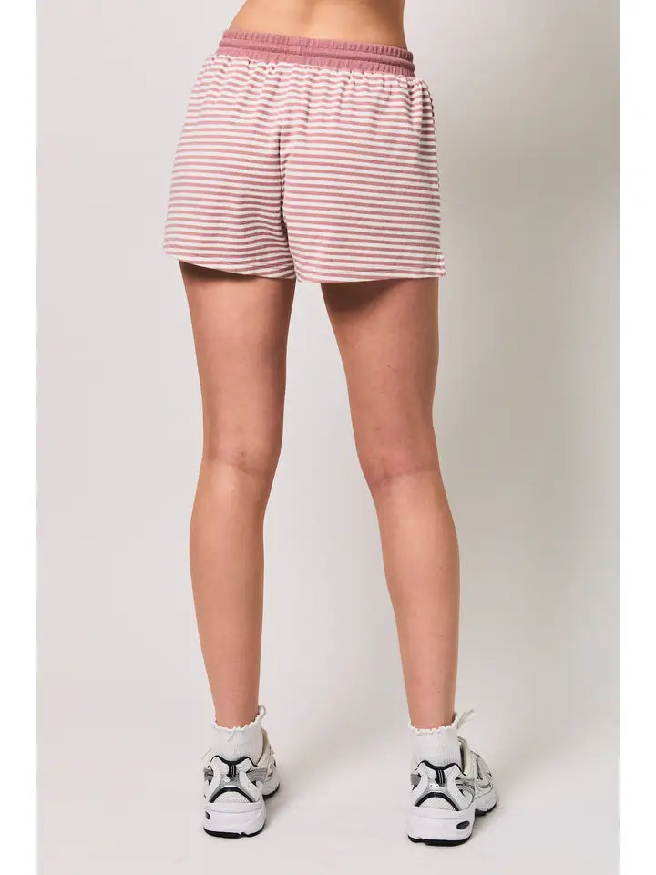 Mid Rise Stripe Shorts