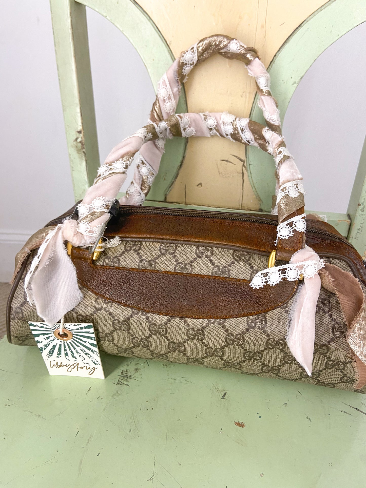 OOAK Vintage Gucci Ribbon Handle Purse