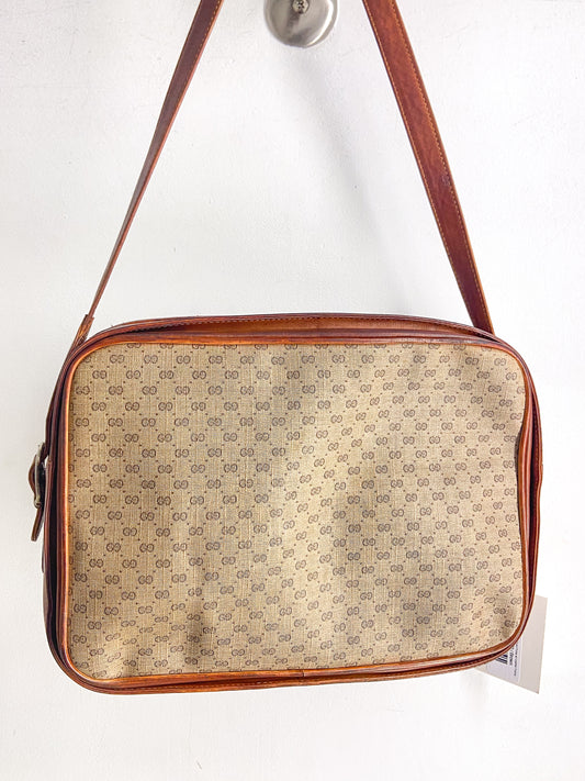 OOAK Vintage Gucci Purse w/ Leather Frame & Bag Chain