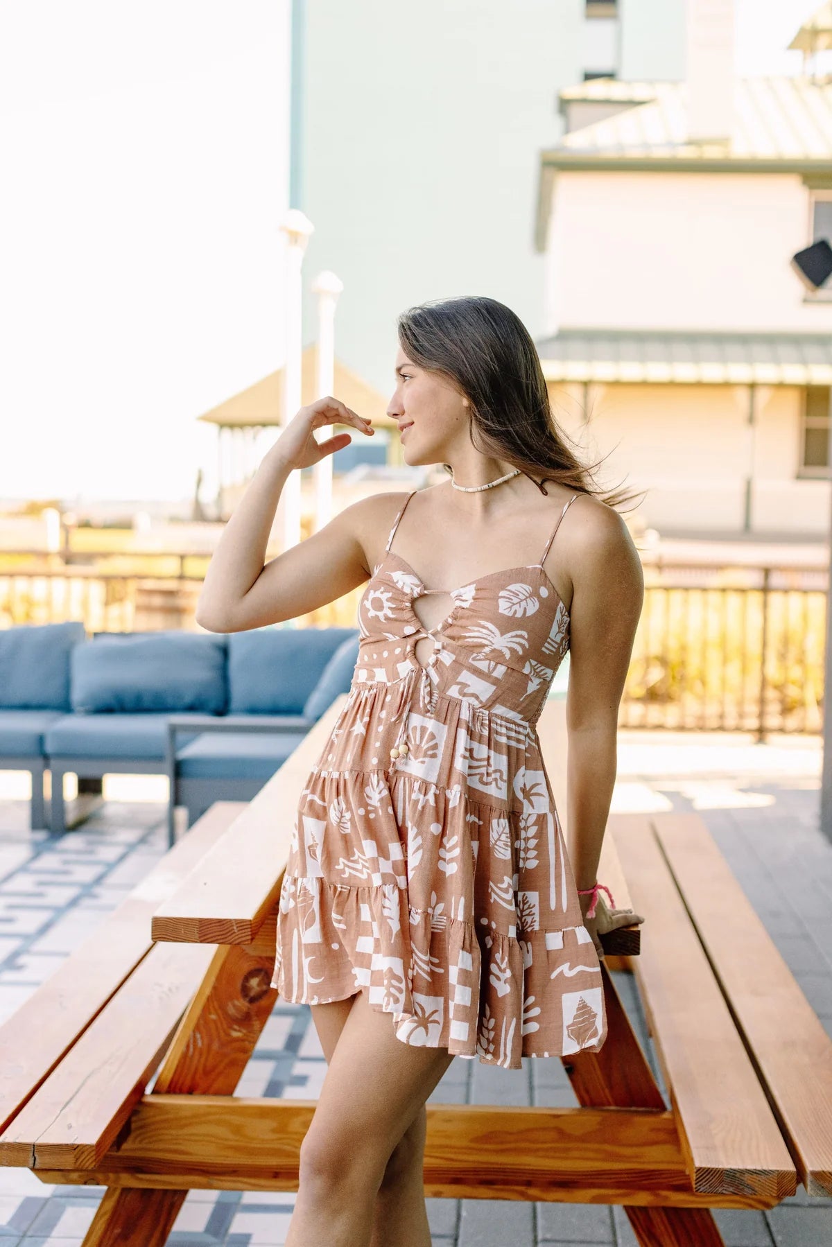 Ocean Paradise Printed Tiered Dress