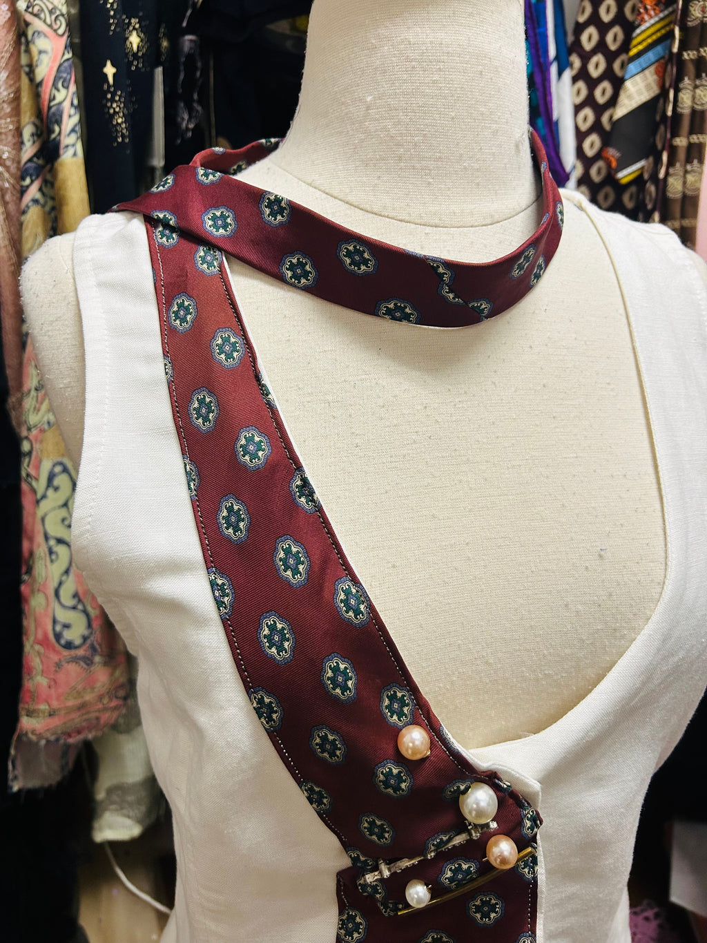 OOAK Tie Scarf Vest