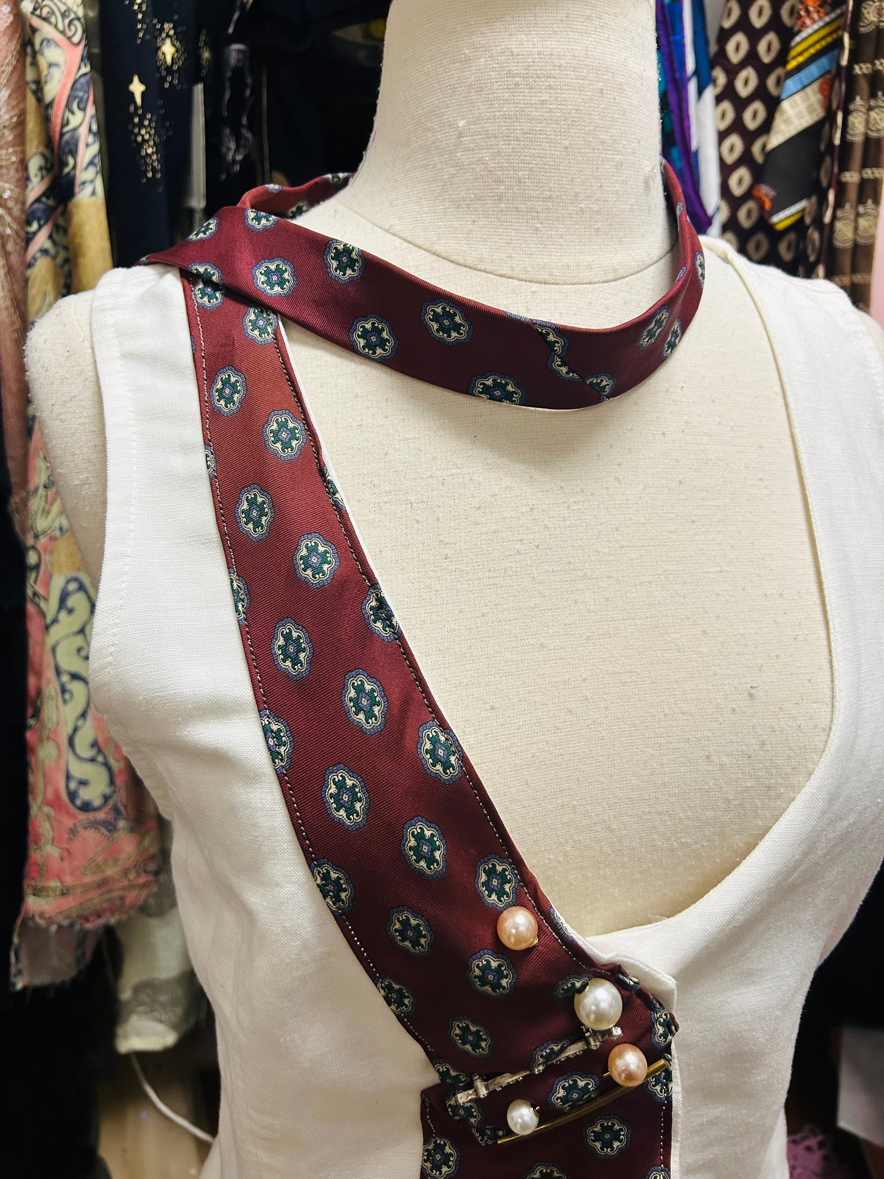 OOAK Tie Scarf Vest