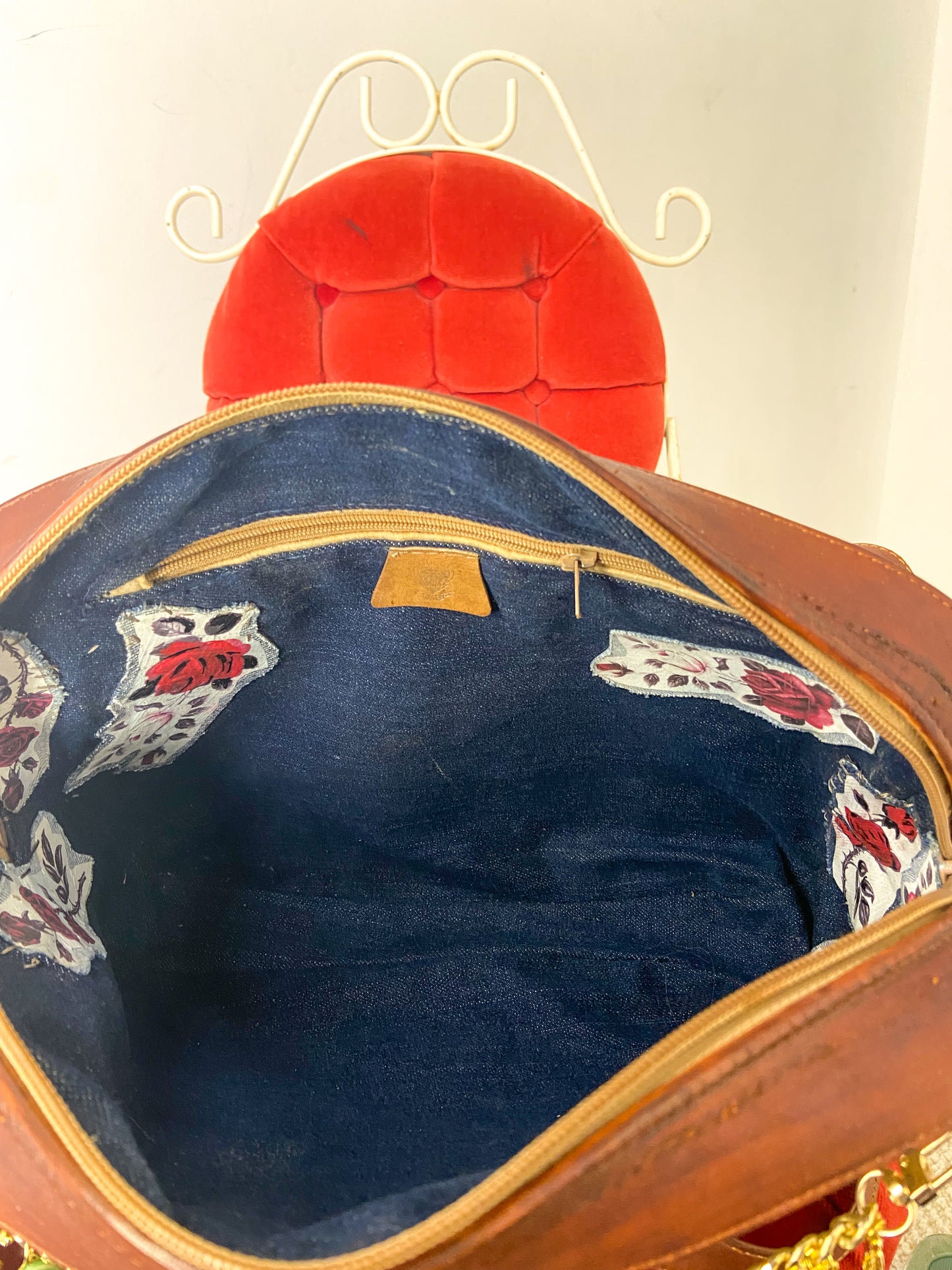 OOAK Vintage Gucci Purse w/ Leather Frame & Bag Chain