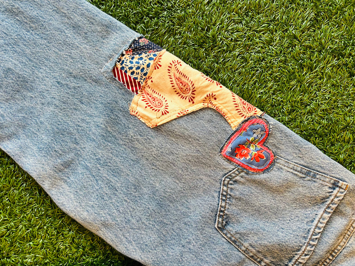 OOAK Vintage Daydreamer Patchwork Jeans