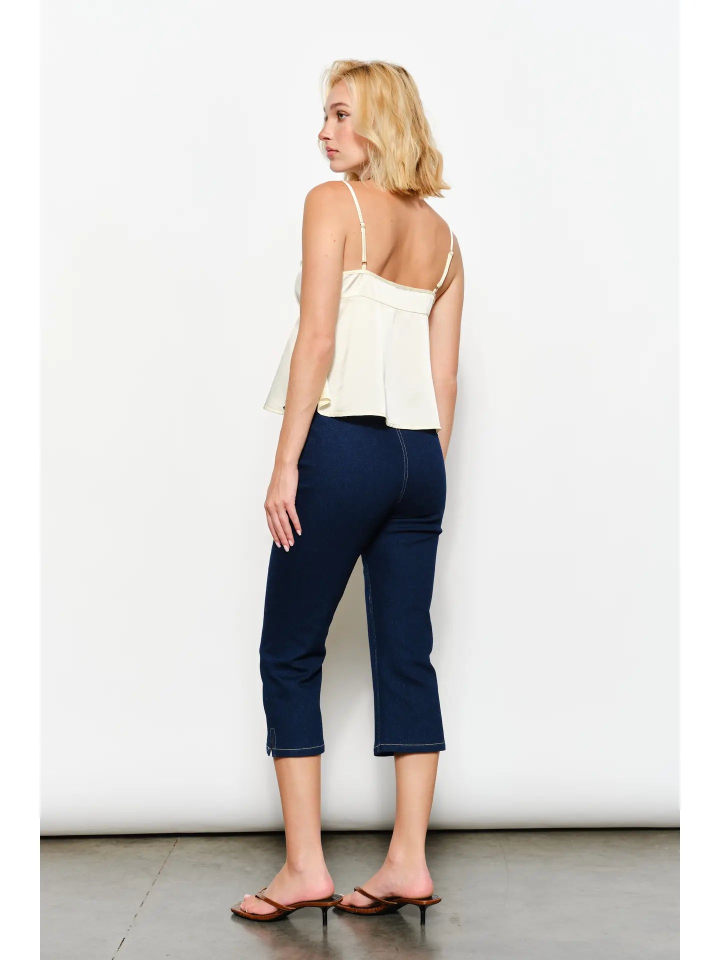 Natalie Satin Ruffle Cami