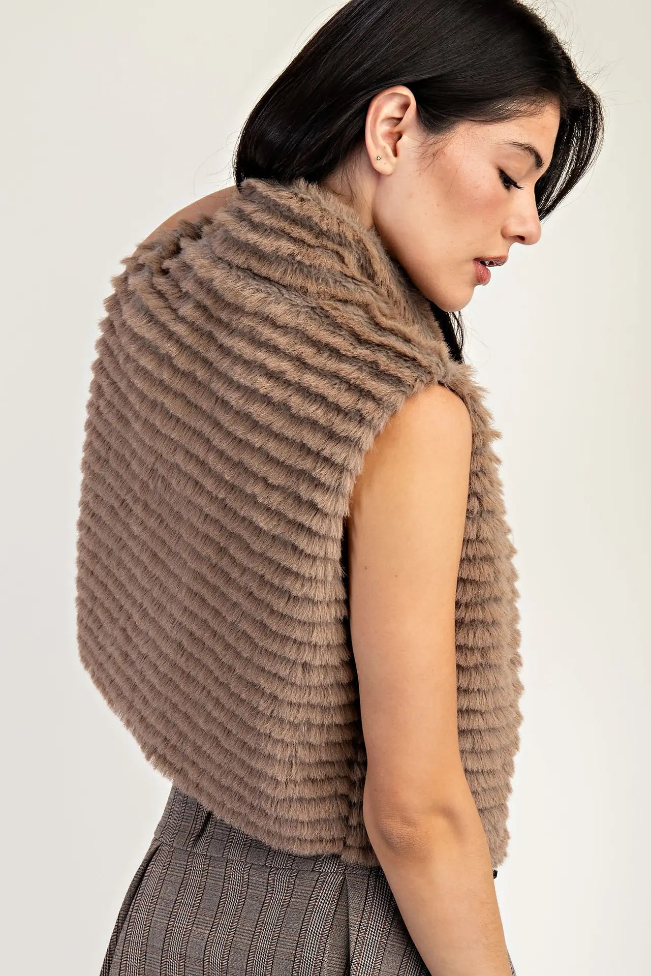 Faux Fur Crop Vest
