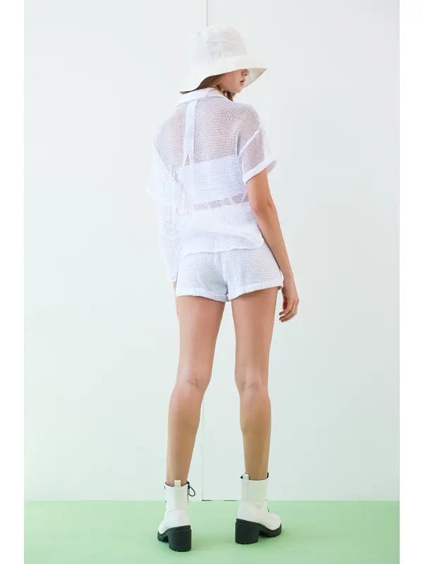 PARIS LOOSE KNIT SHORTS