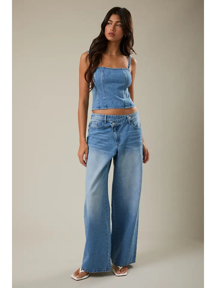 Denim Strappy Top