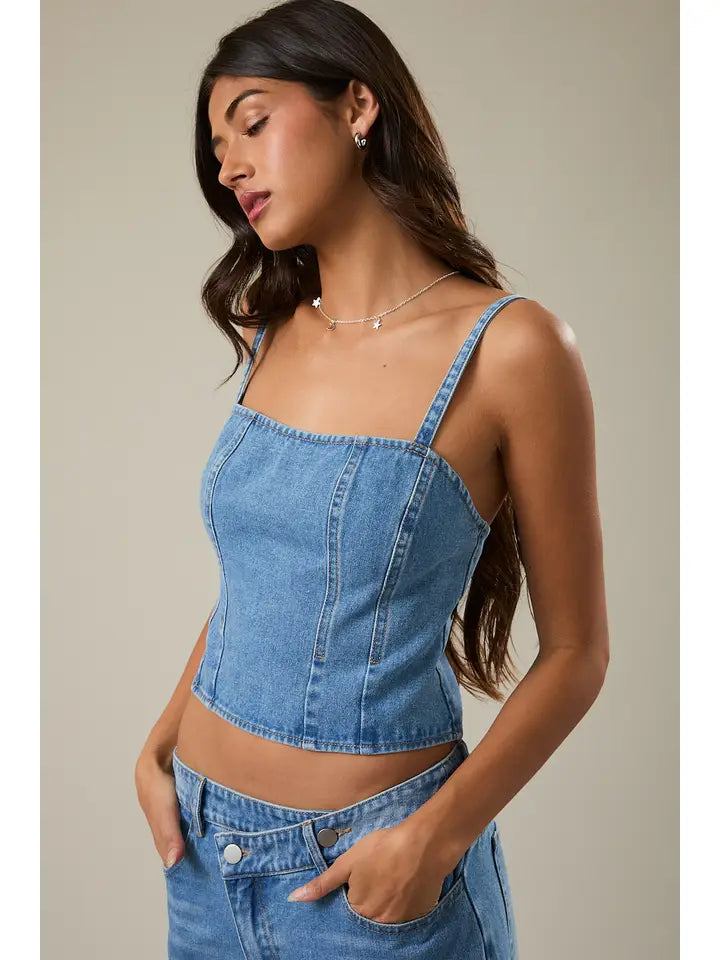 Denim Strappy Top