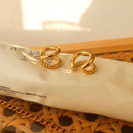 Lucas 18K Gold Braided Ear Cuff