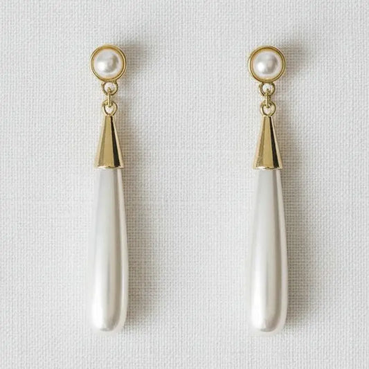Elegant Water Drop Pearl Earrings