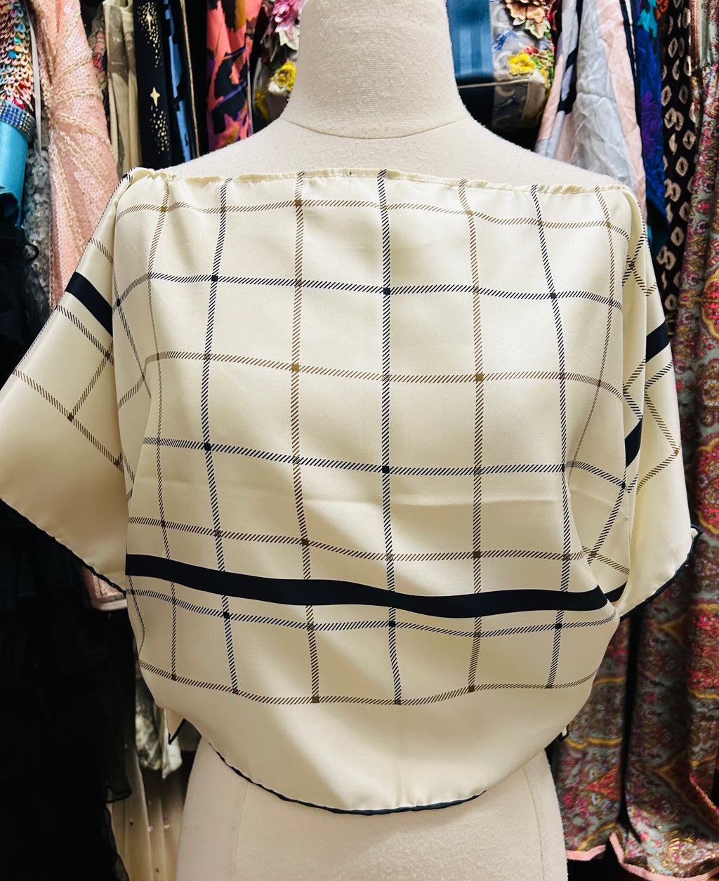 OOAK Vintage Burberry Silk Scarf Top