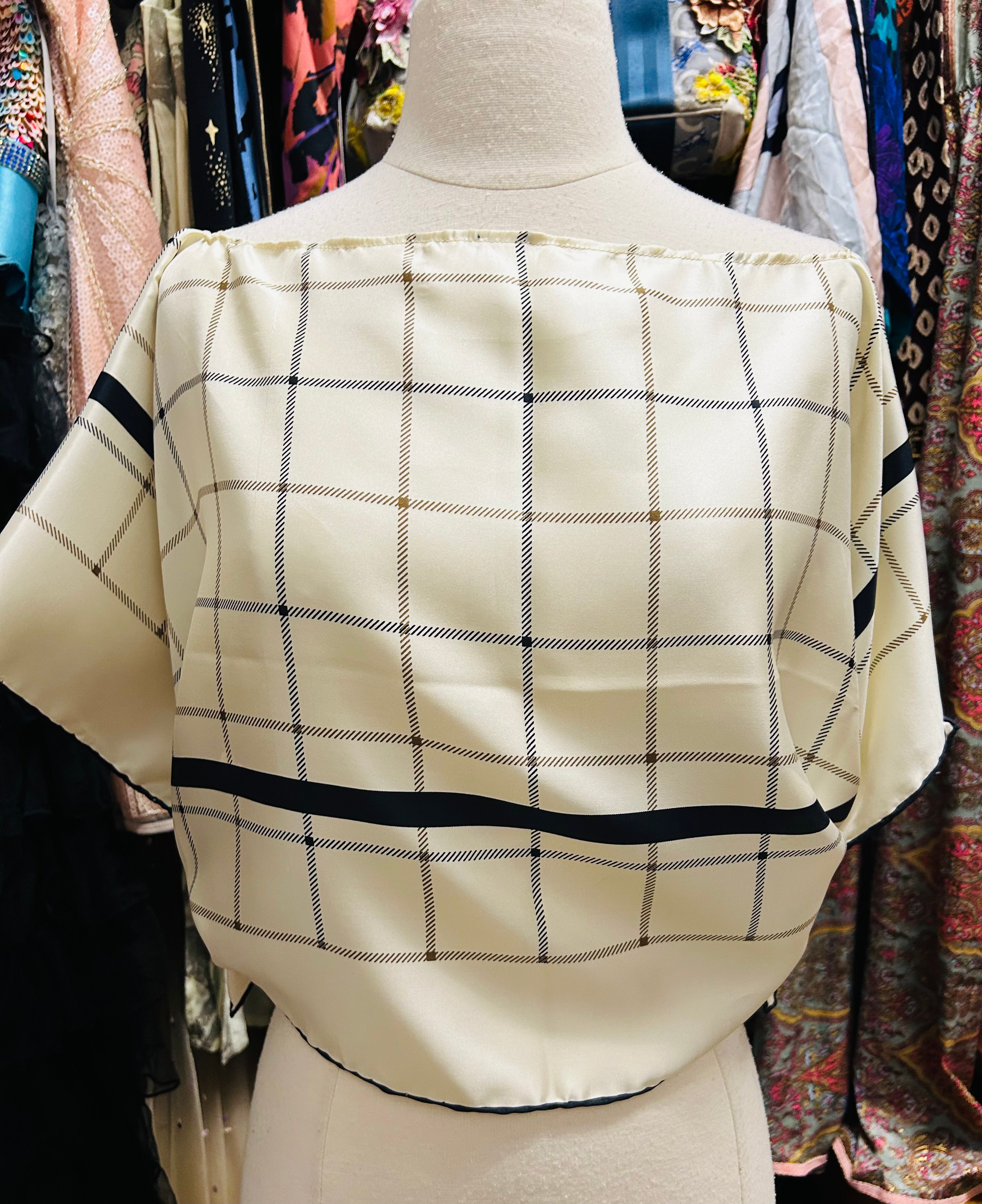OOAK Vintage Burberry Silk Scarf Top