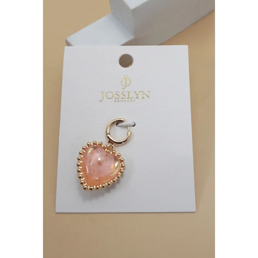 Flower Heart Scarf Necklace Charm