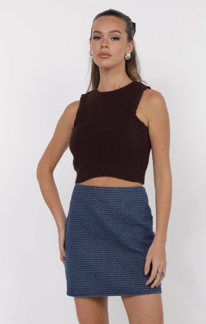Sage the Label Go To It Sleeveless Sweater Top
