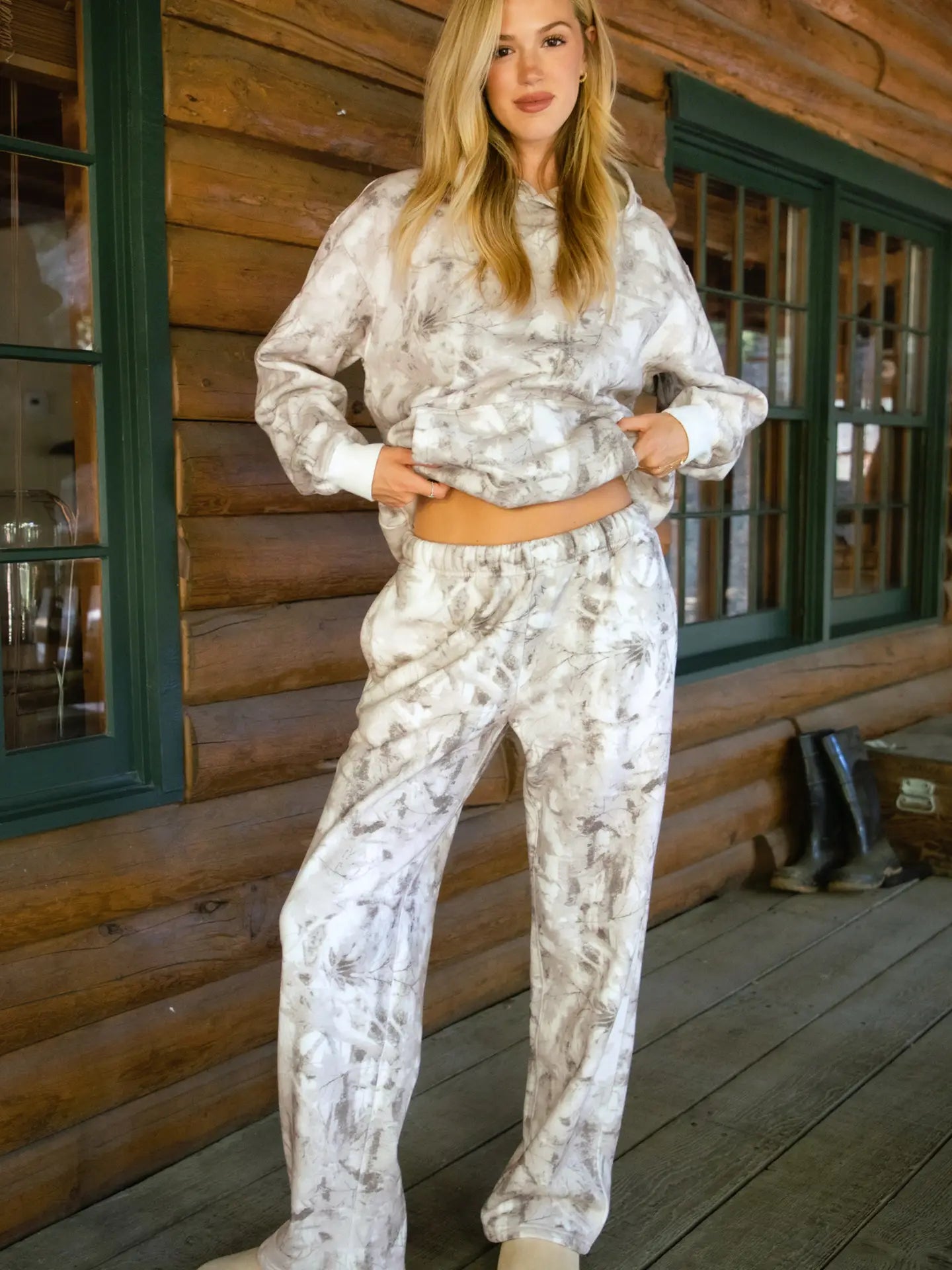 Avery Light Woodland Camo Lounge Fleece Sweatpants