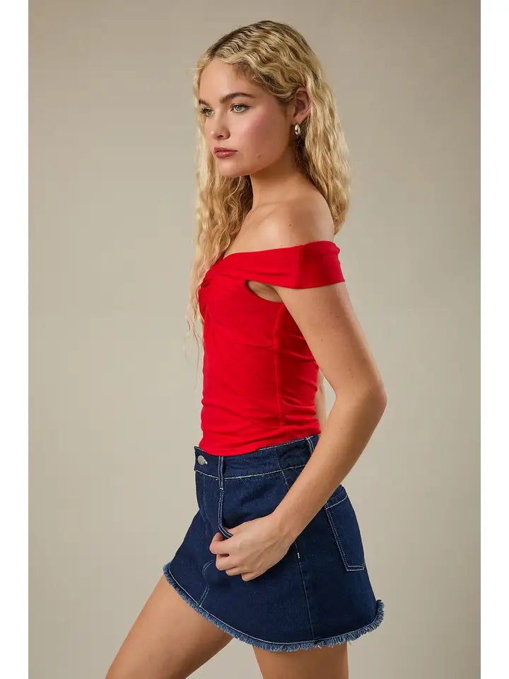 Off The Shoulder Twist Top