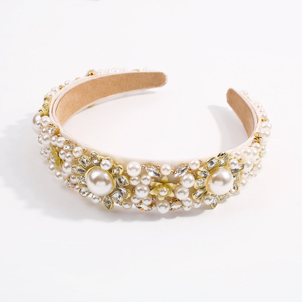 Elyse White Pearl Headband