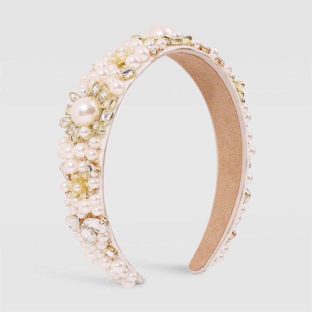 Elyse White Pearl Headband