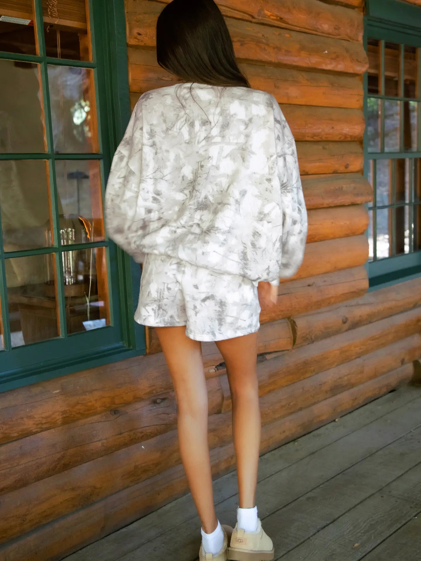 Avery Light Woodland Camo Lounge Fleece Crew Neck Sweatshirt