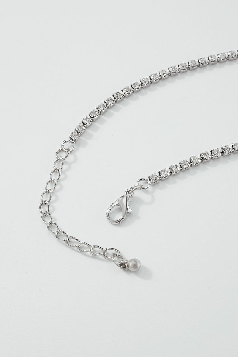 Rhinestone Tennis Collar Necklace