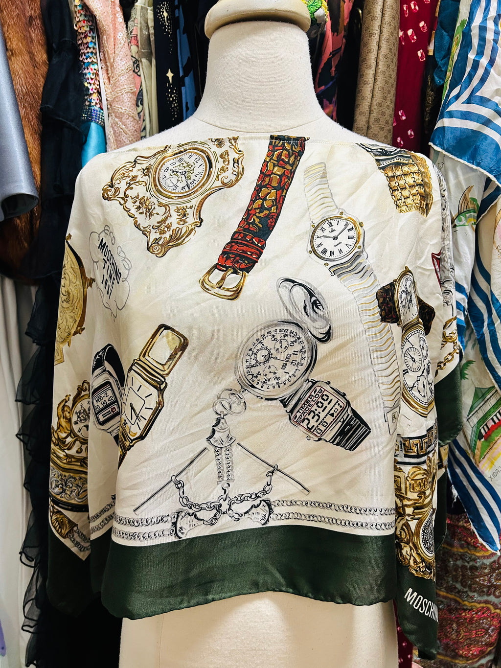 OOAK Vintage '1987' Moschino Scarf Poncho or Top