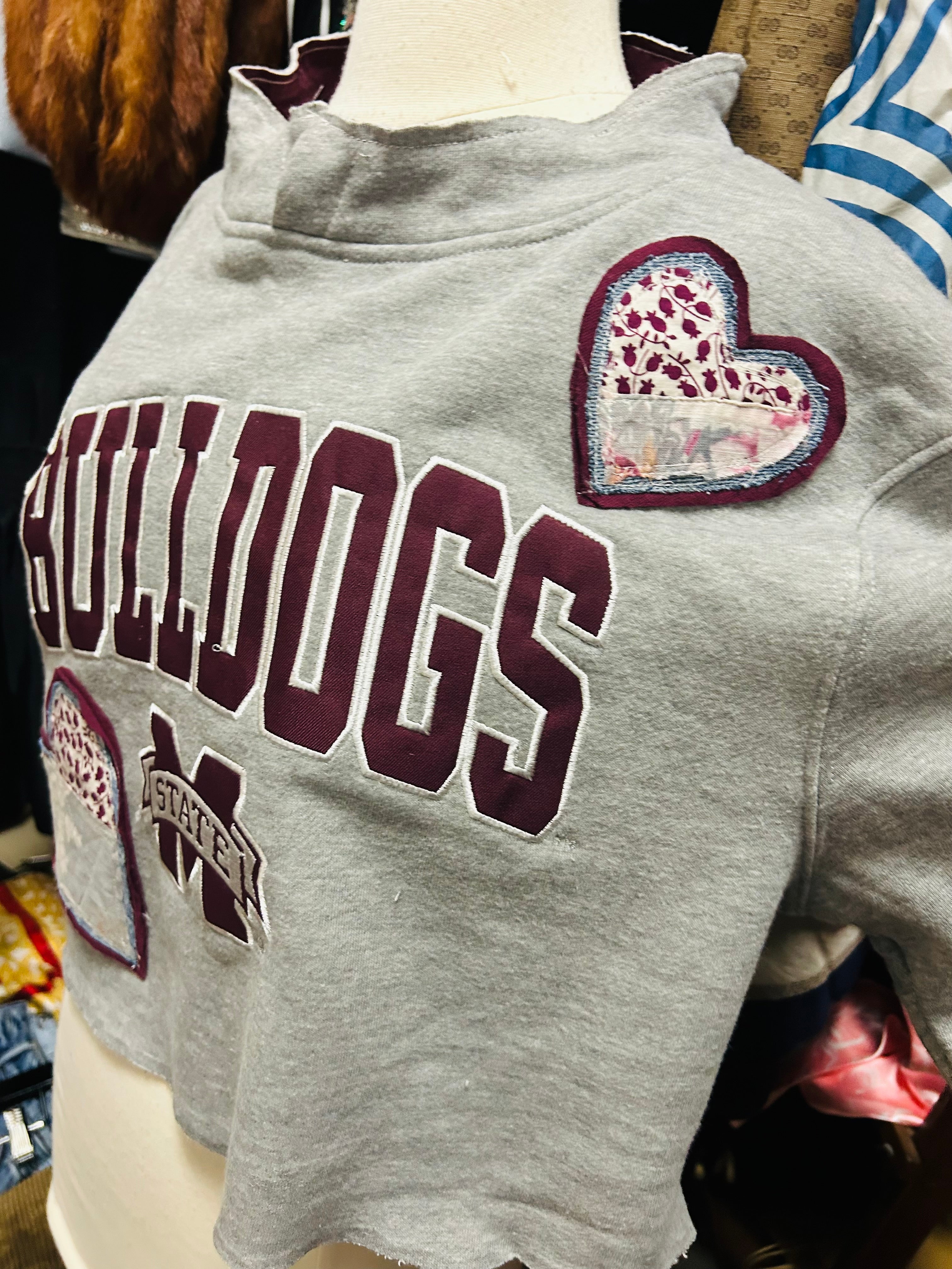 OOAK Bulldogs Patchwork Sweatshirt